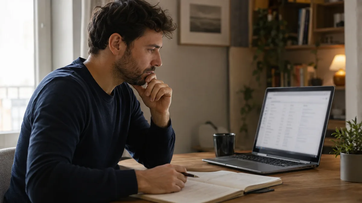 Auto-entrepreneur comparant sur son ordinateur portable la liste officielle des plateformes agréées de facturation électronique